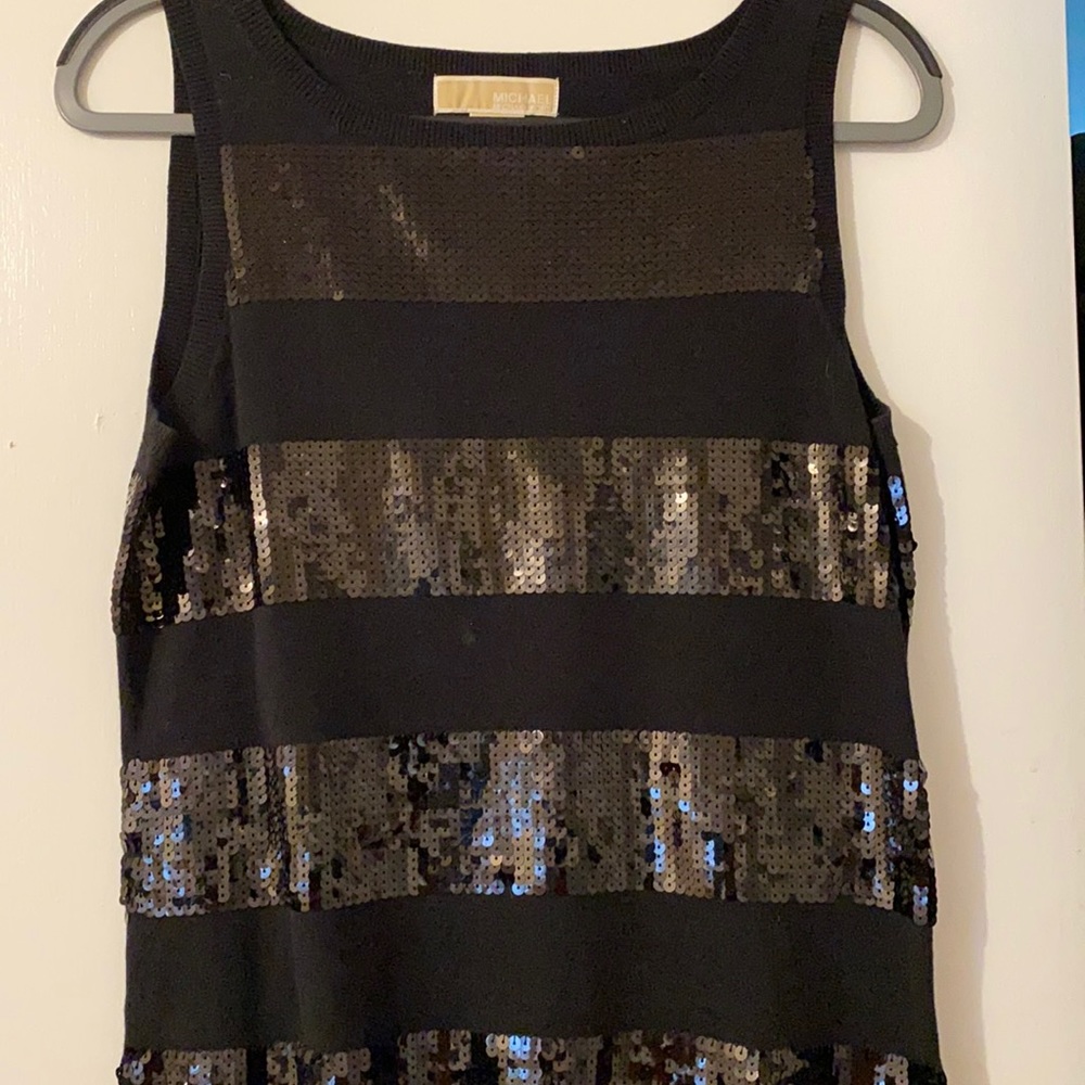 Sleeveless Michael Kors tank with sequins.